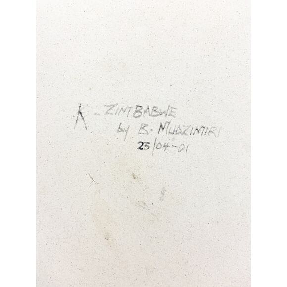 Zimbabwe Hand Painted Covered Casserole Bowl Signed Numbered - Picture 9 of 15